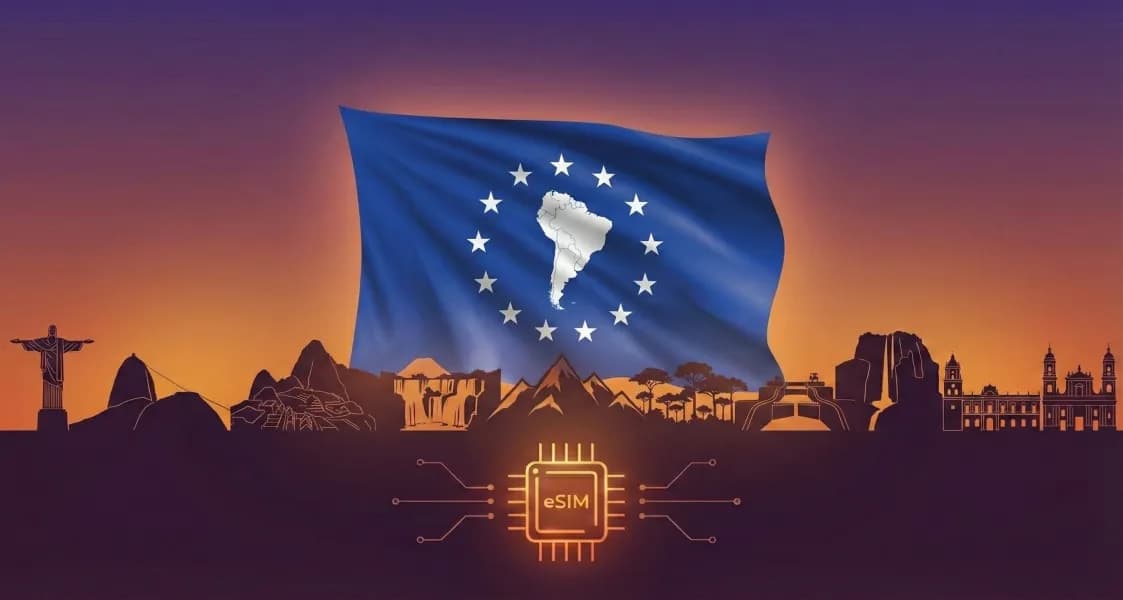 South America (17 Countries) eSIM coverage